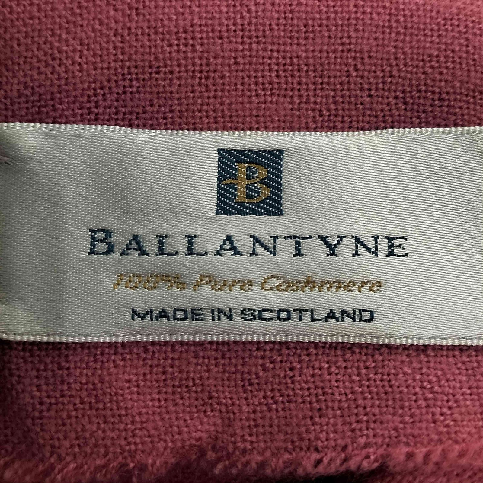 バランタイン BALLANTYNE 英国製 カシミヤ100％ フリンジマフラー