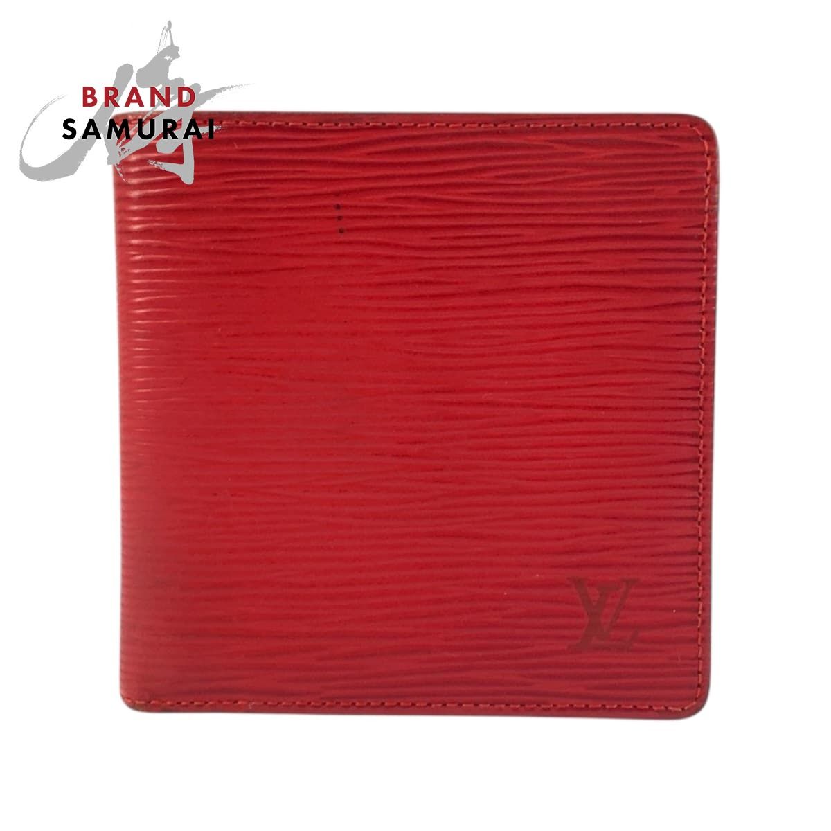 ルイヴィトン　エピポルトモネビエカルトクレディ　三つ折りコンパクト　レッド系 LOUIS VUITTON（ルイ・ヴィトン） エピ ポルト モネビエ カルト
