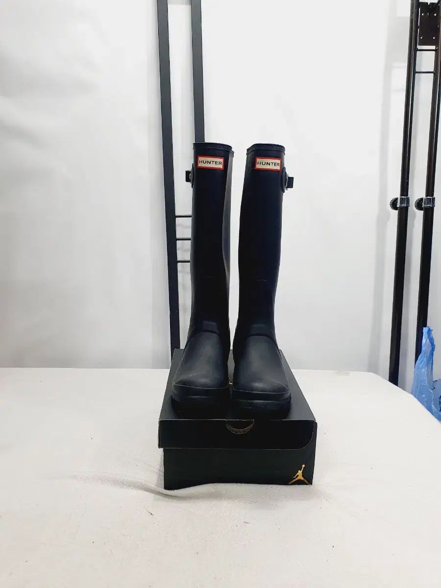 HUNTER レインブーツ ロング ブラック eu38 - メルカリ