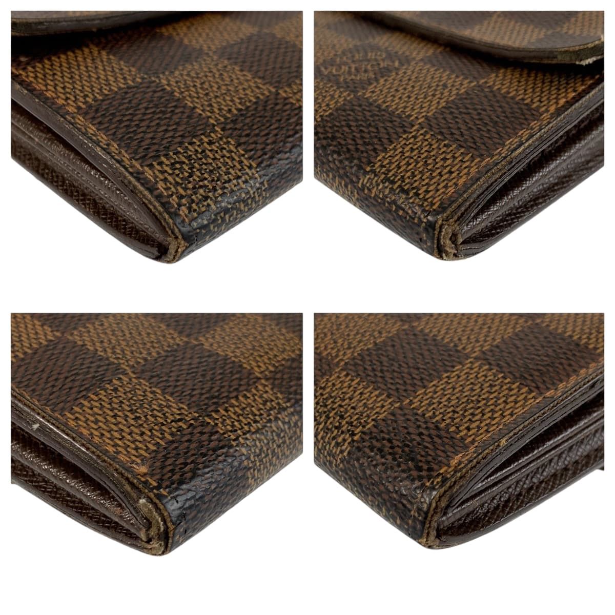 LOUIS VUITTON ルイヴィトン ダミエ ポルトフォイユ サラ ブラウン