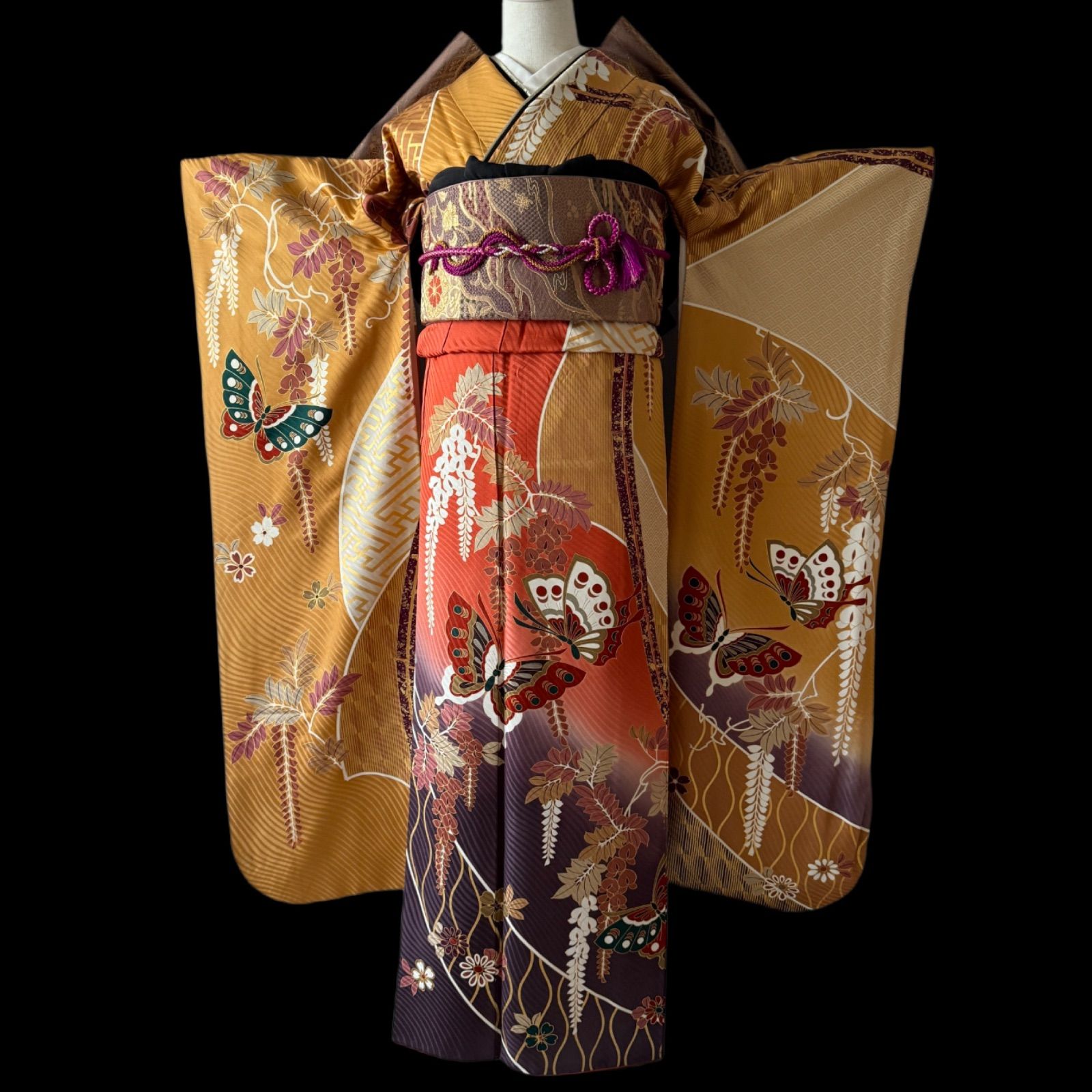 ❣️SALE❣️ 豪華　振袖フルセット（5点）　トールサイズ　163〜173　最終 豪華 振袖5点セット トールサイズ 163〜173cm 正絹 成人式 卒業式