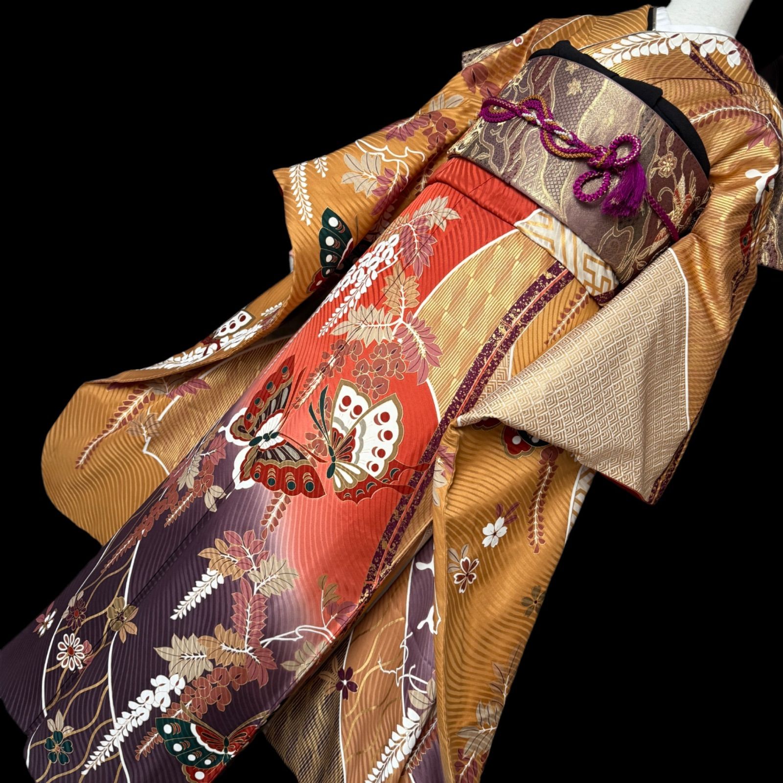 豪華 振袖5点セット トールサイズ 163〜173cm 正絹 成人式 卒業式