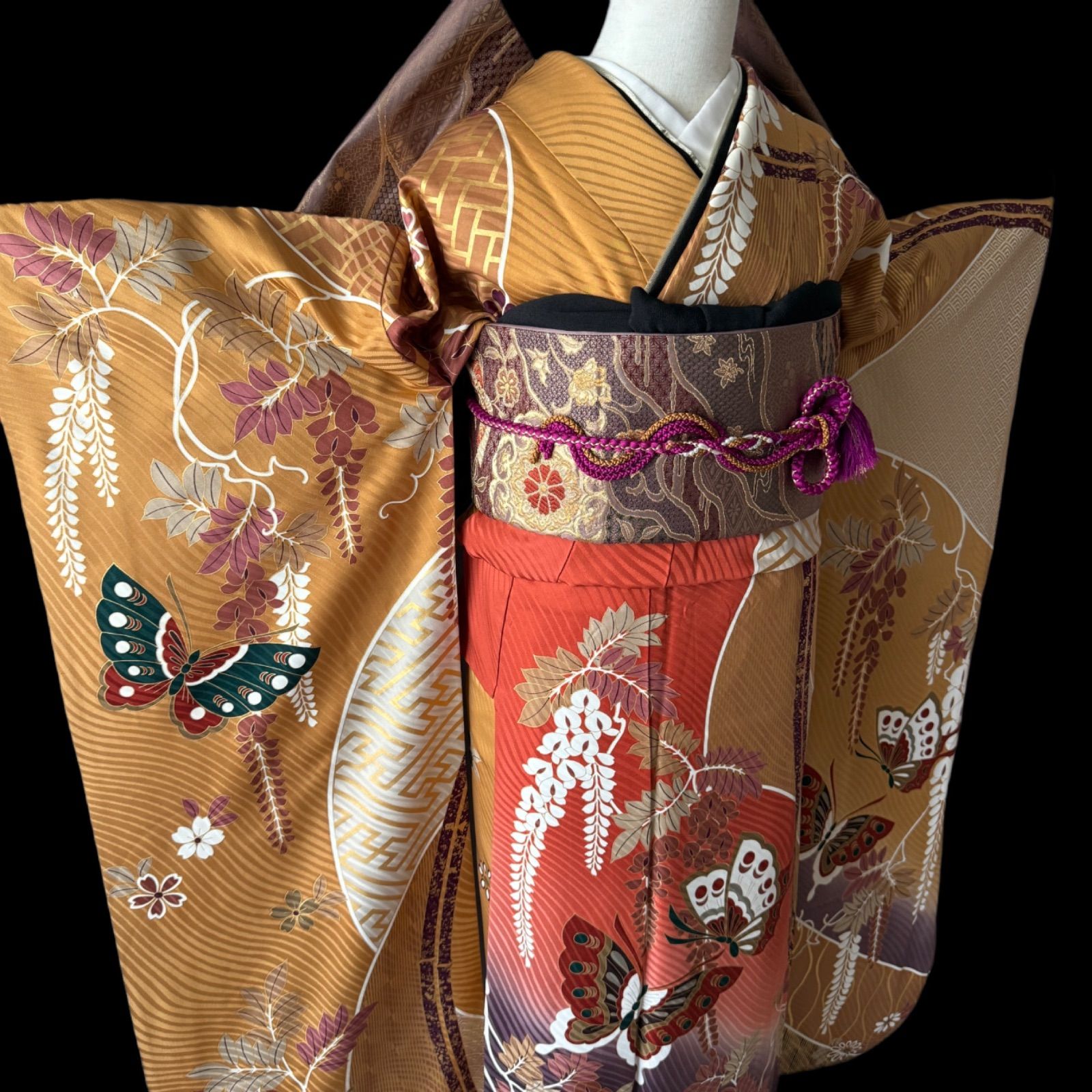 豪華 振袖5点セット トールサイズ 163〜173cm 正絹 成人式 卒業式