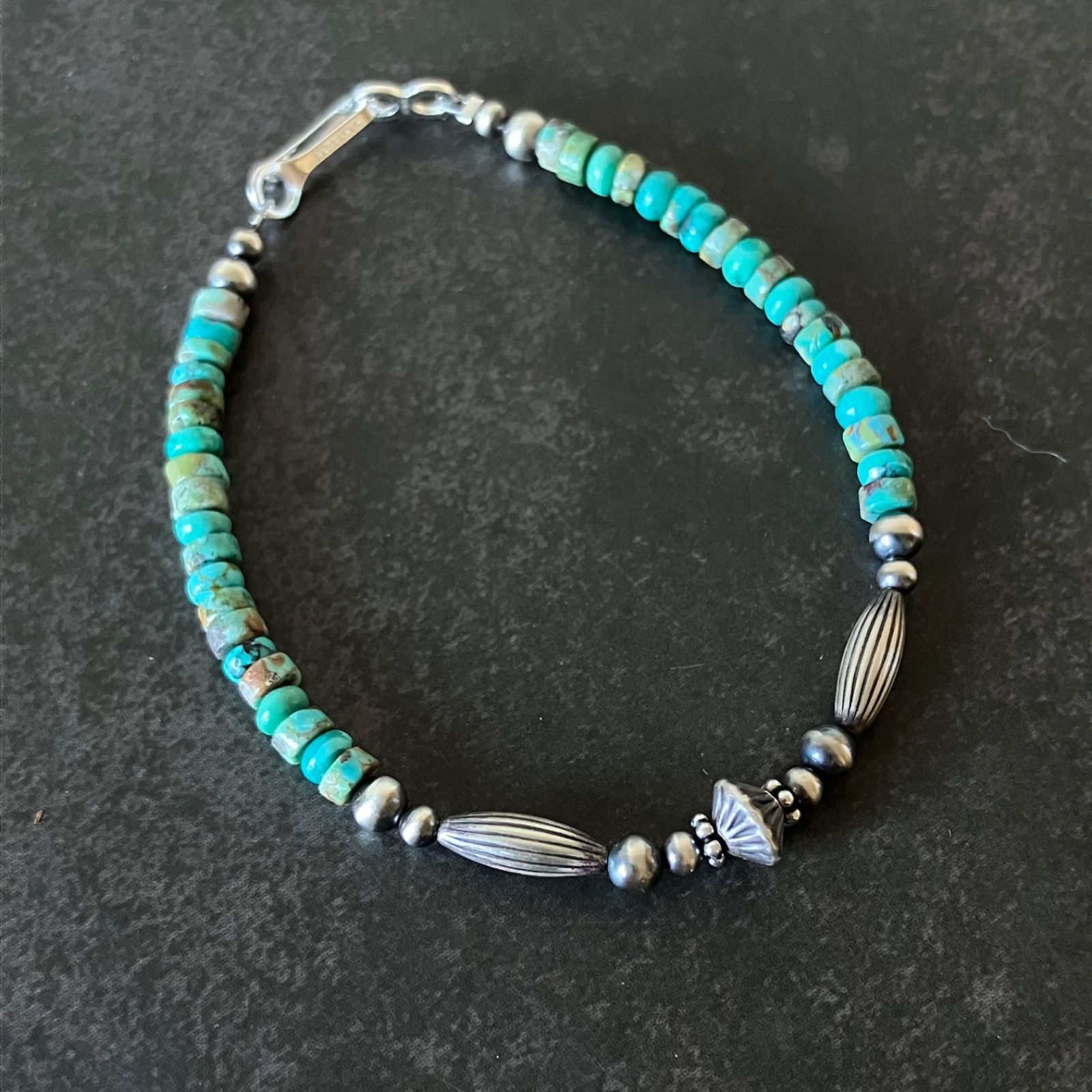 ターコイズブレスレットsilver925ナバホパールブレスレット天然石アクセサリ インディアンジュエリー ナバホパール ブレスレット ターコイズ