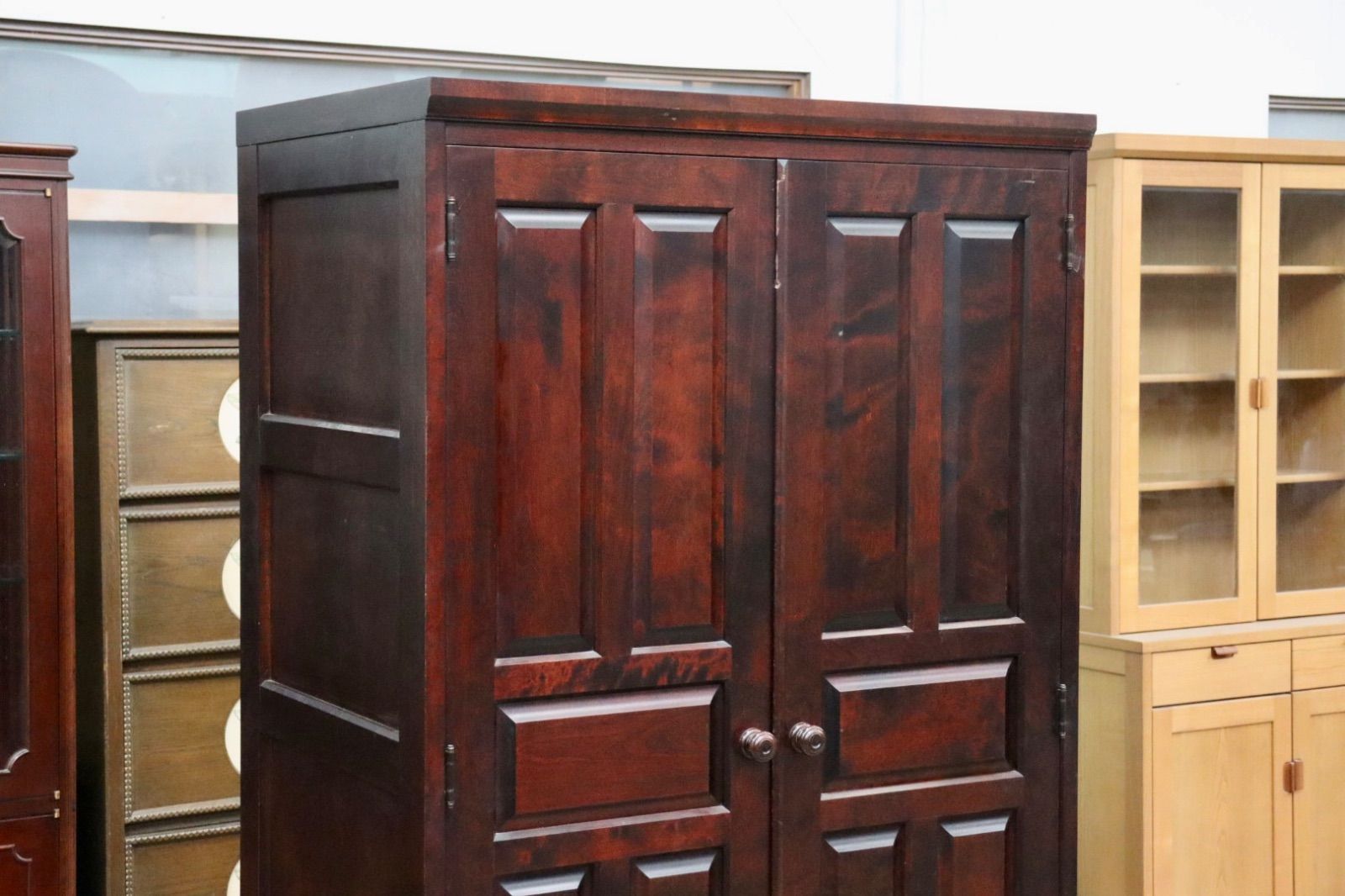 GMHH449C○北海道民芸家具 ワードローブ クローゼット 洋服タンス 樺材