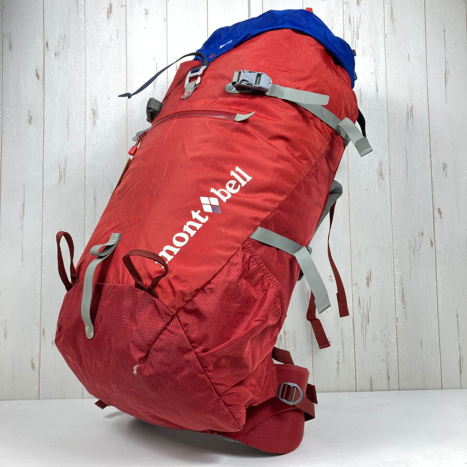 Women s OneSize レッド系 Montbell モンベル アルパインパック 50 ナイロン バッグ ストレージ バックパック 容量 55 L～79 L z