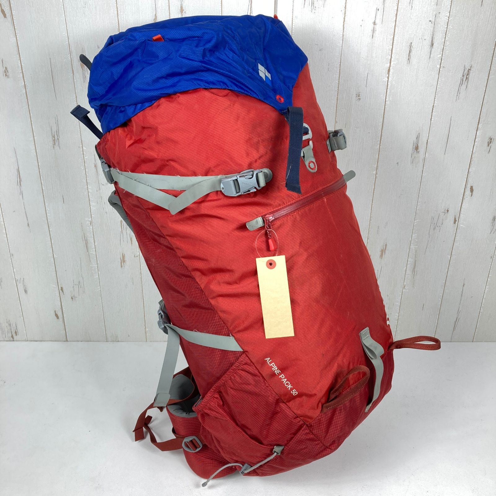Women s OneSize レッド系 Montbell モンベル アルパインパック 50 ナイロン バッグ ストレージ バックパック 容量 55 L～79 L z
