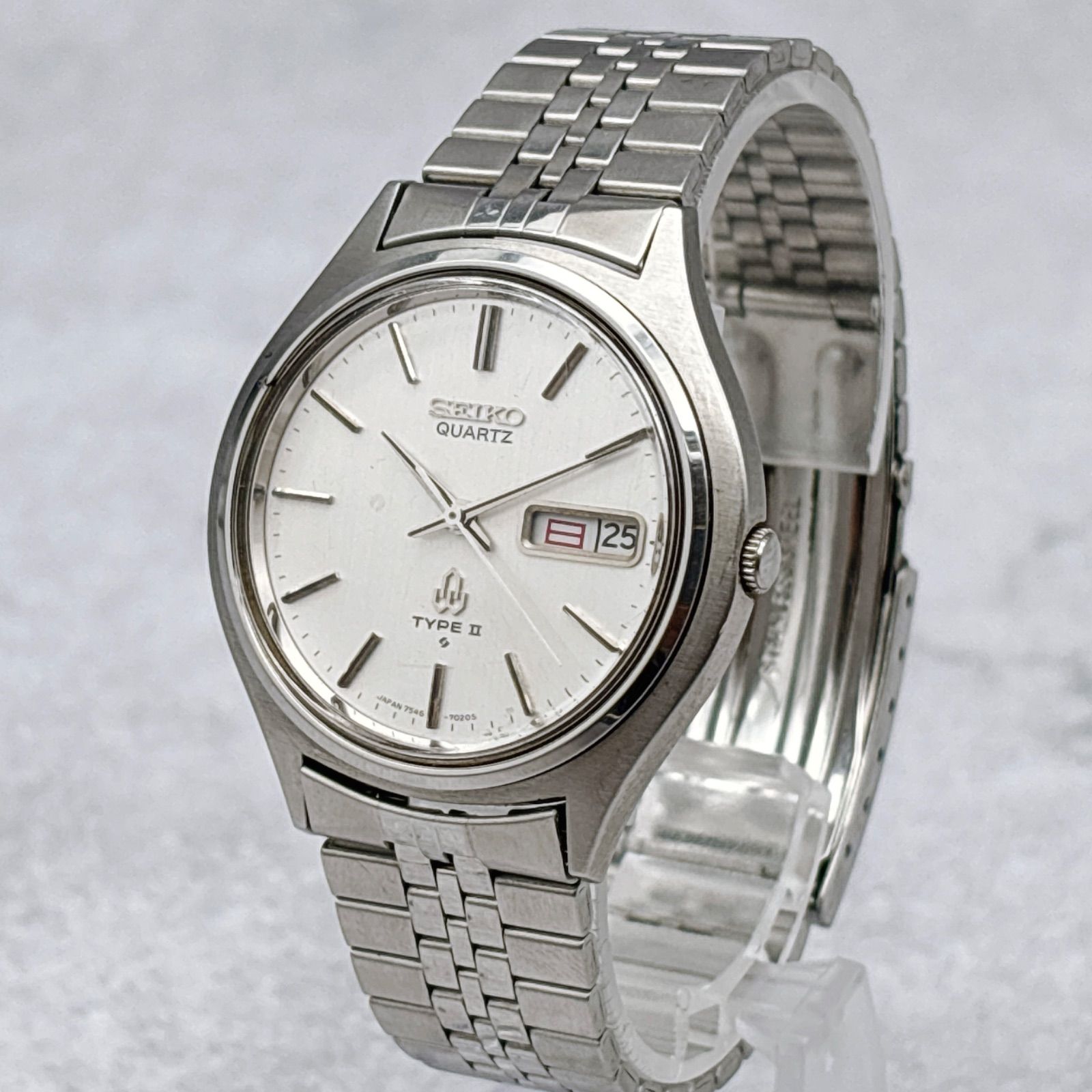 SEIKO セイコー TYPE II メンズ 腕時計 7546-7010 デイデイト クォーツ 稼働品 136