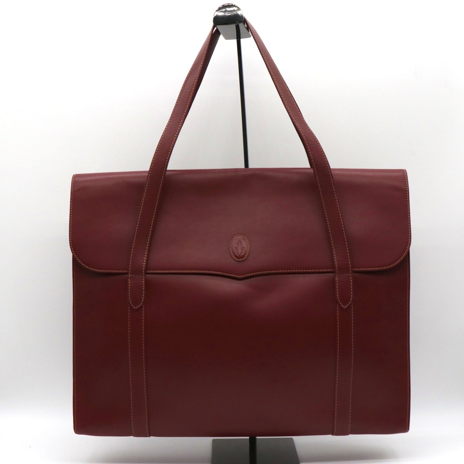 Cartier マストライン トートバッグ ボルドー レザー カルティエ 付属