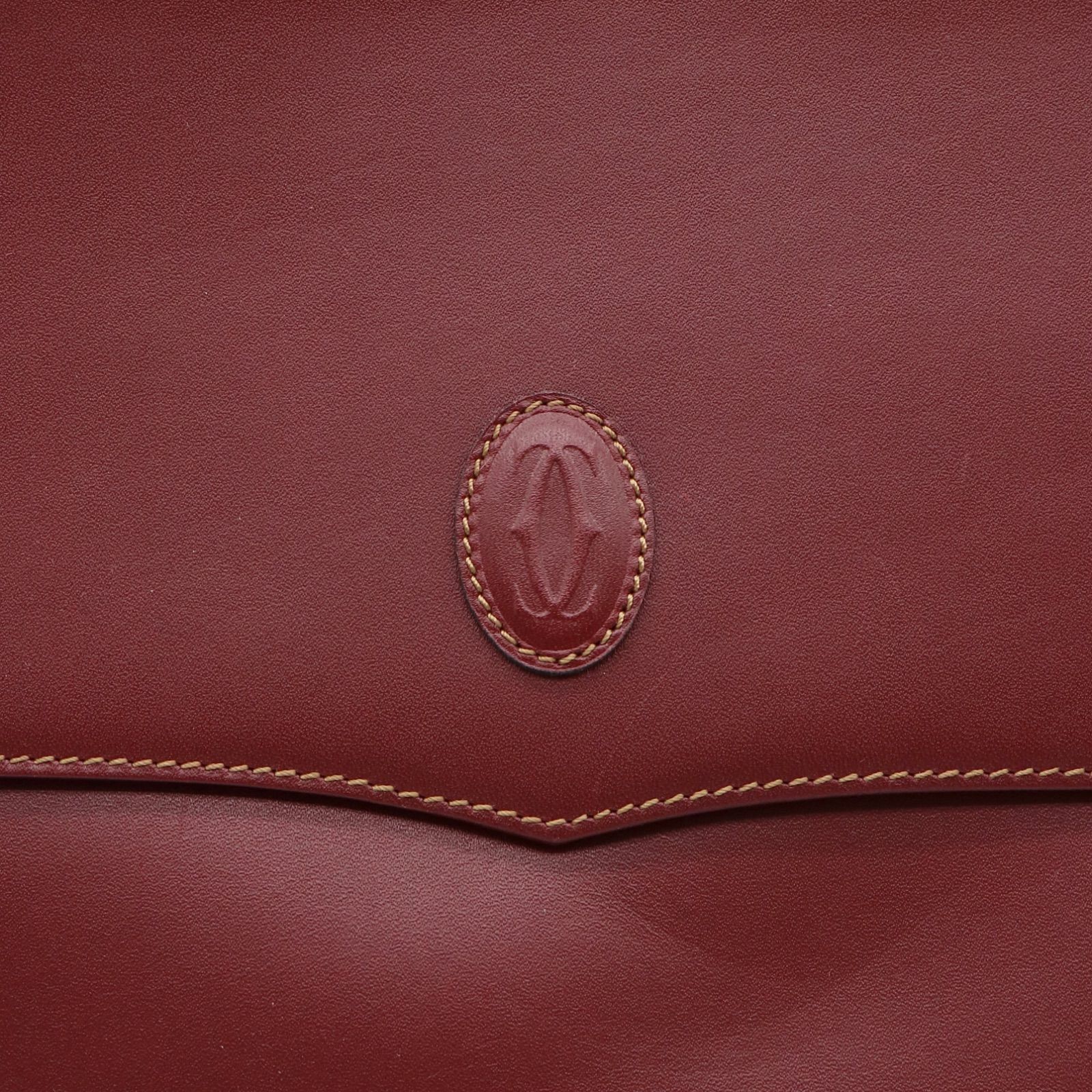 Cartier マストライン トートバッグ ボルドー レザー カルティエ 付属