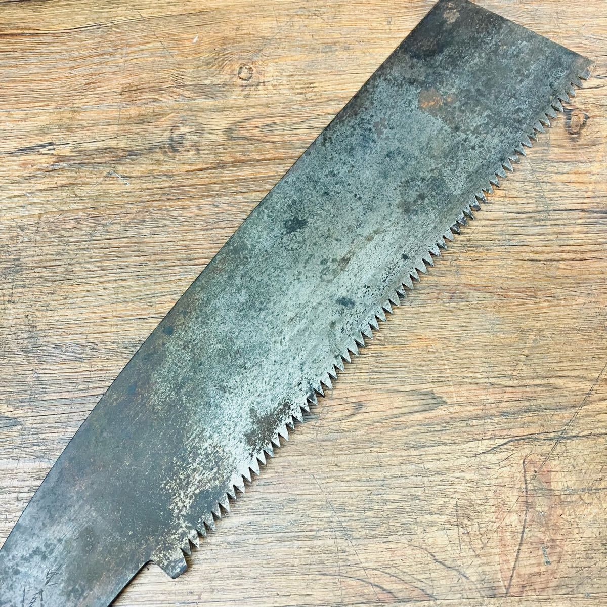 大鋸 ノコギリ 大工道具 古道具 中屋鋸 銘あり 全長620mm 【中古