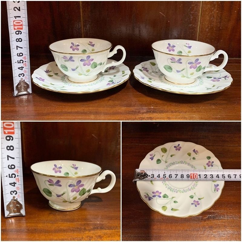 ノリタケ バイオレットドリーム カップ＆ソーサー 2客 セット まとめ