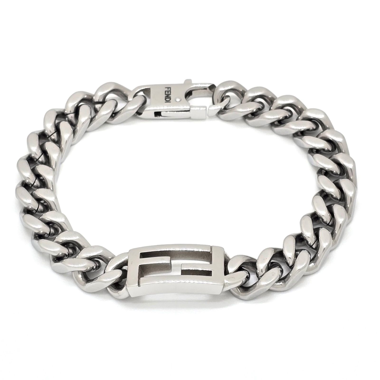 FENDI フェンディ バゲット ブレスレット M 腕周り約18.5㎝ シルバー