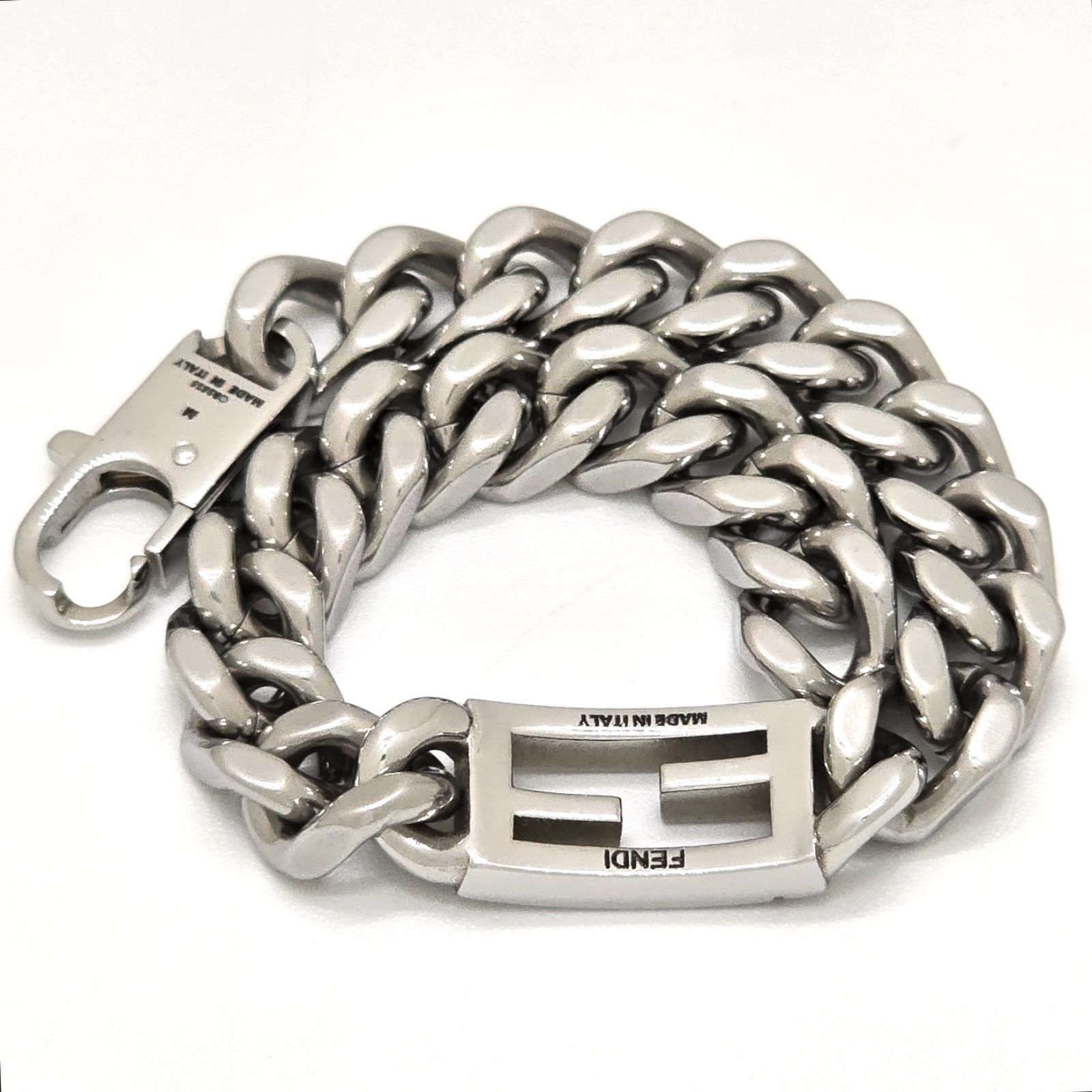 FENDI フェンディ バゲット ブレスレット M 腕周り約18.5㎝ シルバー