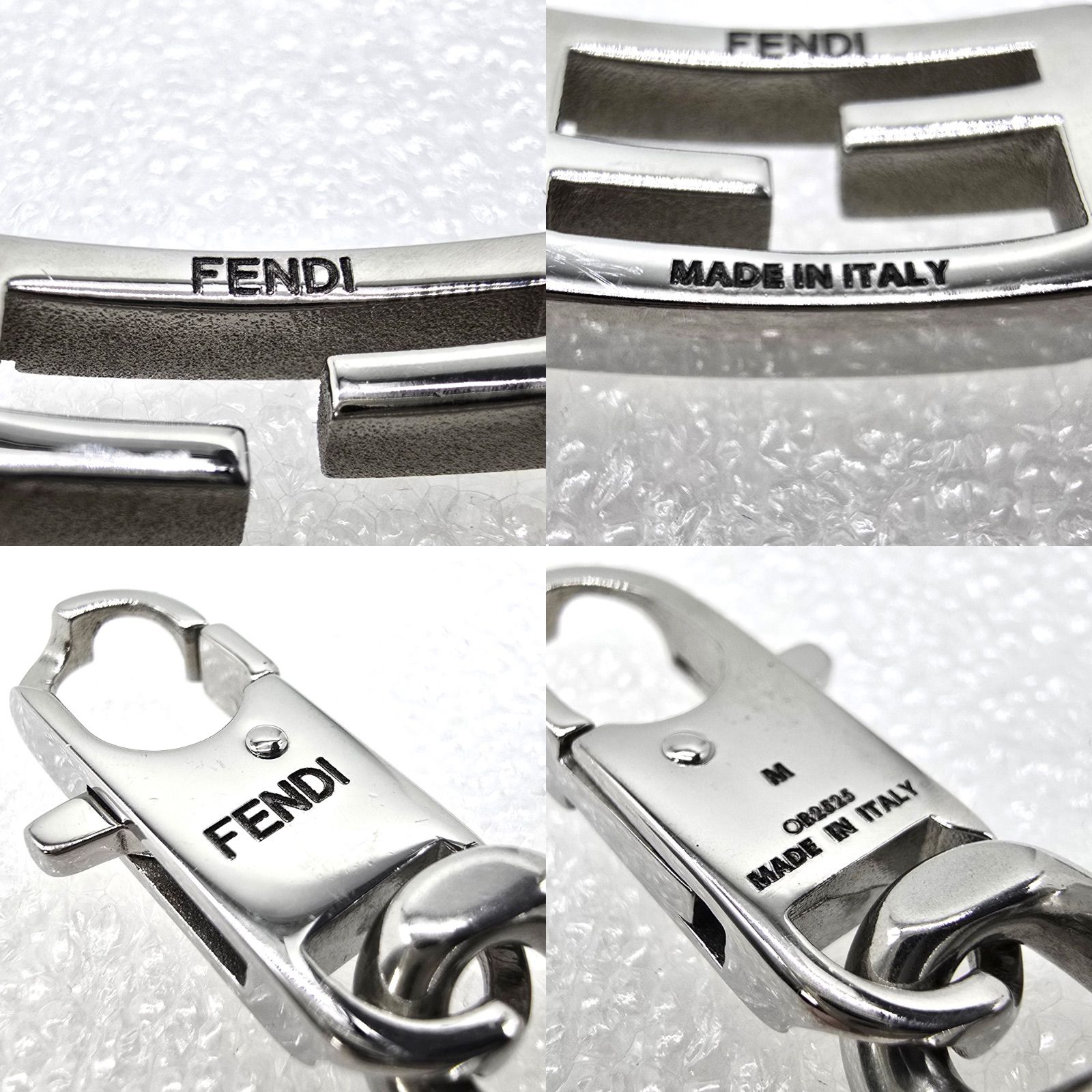 FENDI フェンディ バゲット ブレスレット M 腕周り約18.5㎝ シルバー