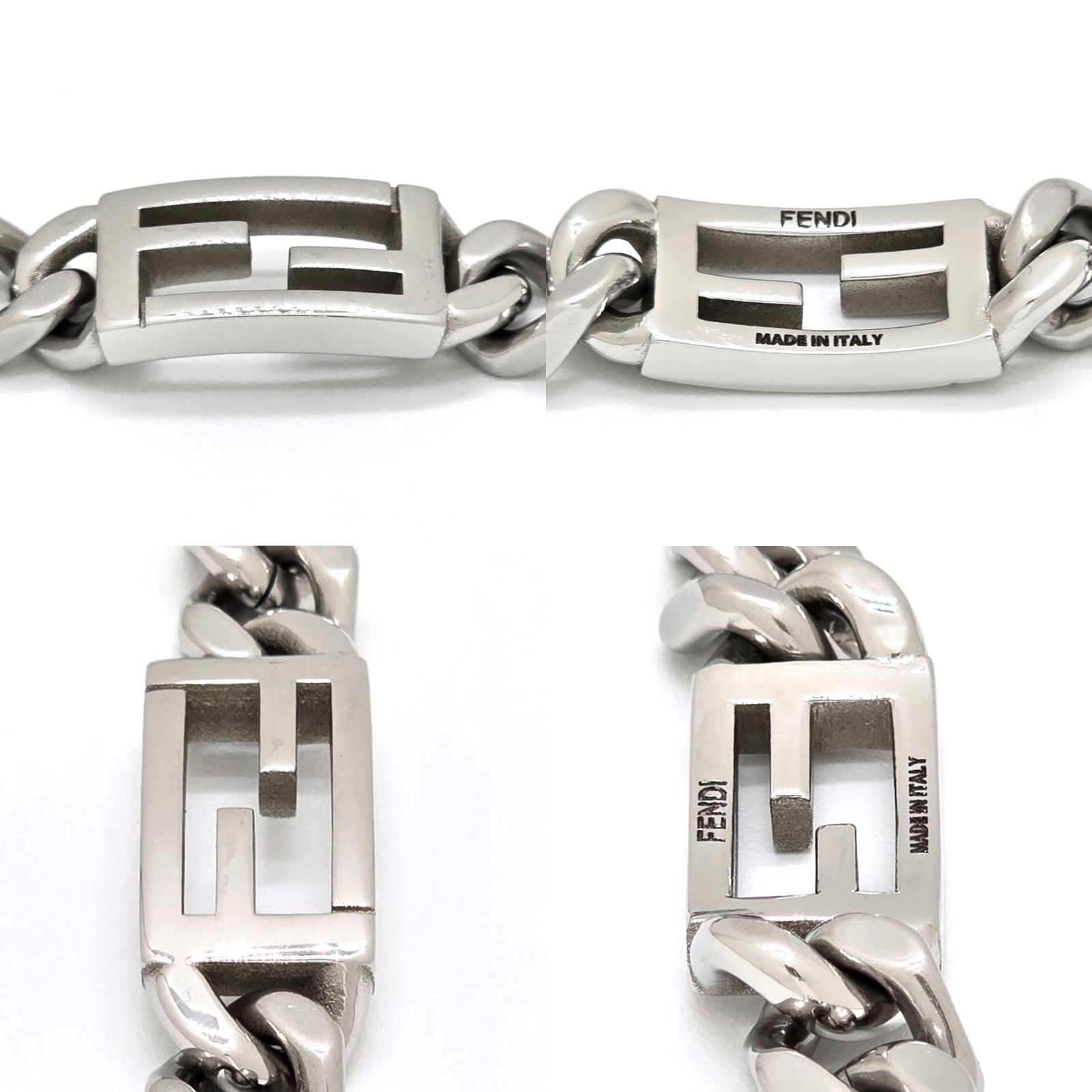 FENDI フェンディ バゲット ブレスレット M 腕周り約18.5㎝ シルバー