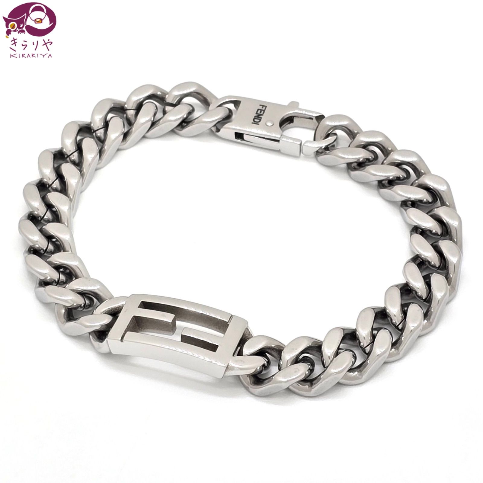 FENDI フェンディ バゲット ブレスレット M 腕周り約18.5㎝ シルバー