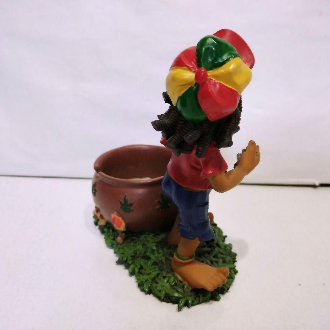 中古】ラスタマン フィギュア 灰皿 小物入れ レゲエ 置物 陶器製