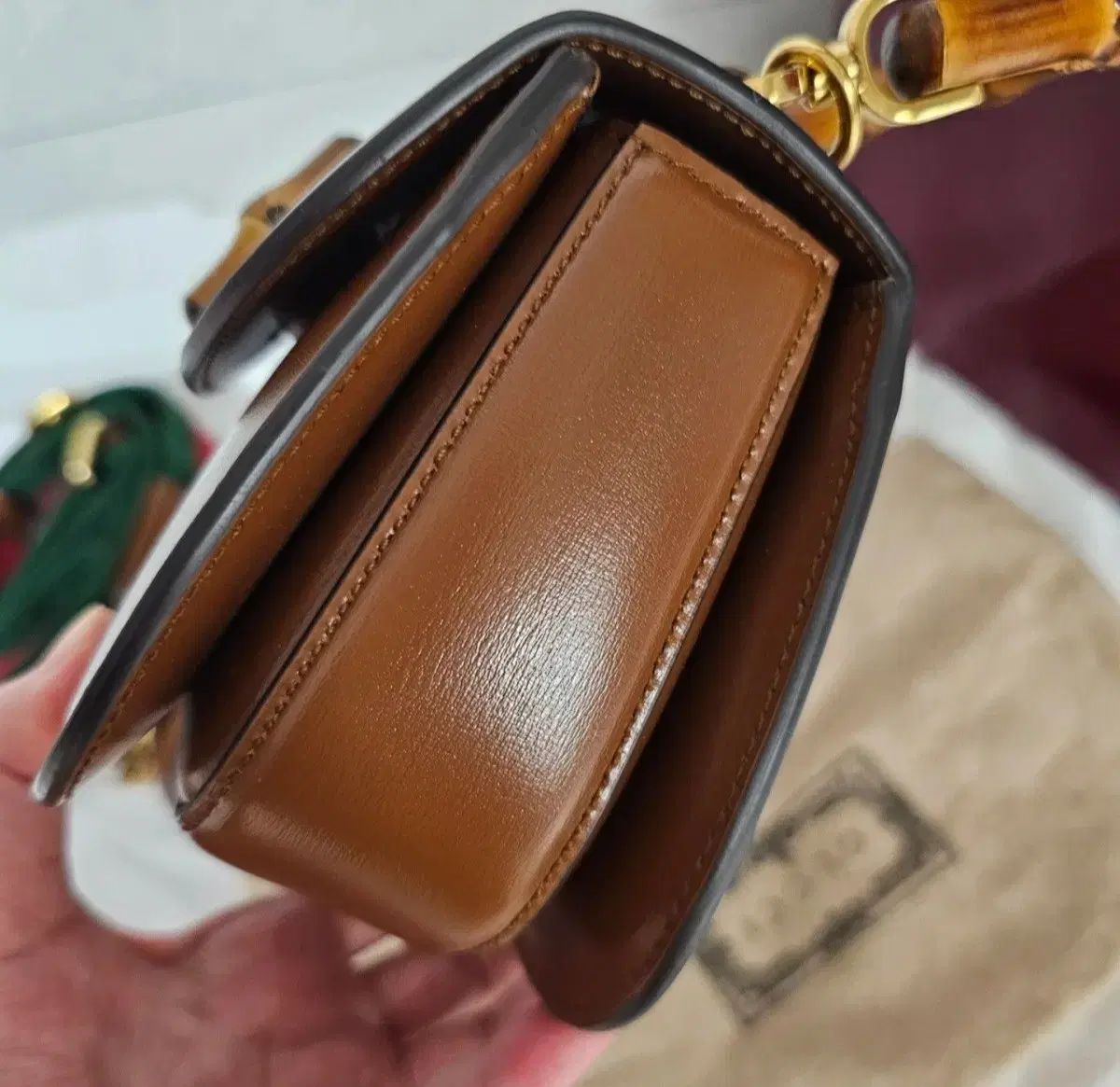 極美品【グッチ】グッチ バンブー 1947 ミニ トップハンドル　バッグ 極美品【グッチ】グッチ バンブー 1947 ミニ トップハンドル バッグ