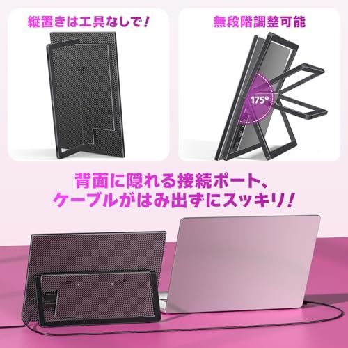 kksmart モバイルモニター 13.3インチ 4K(3840*2400) 超軽量500g 125