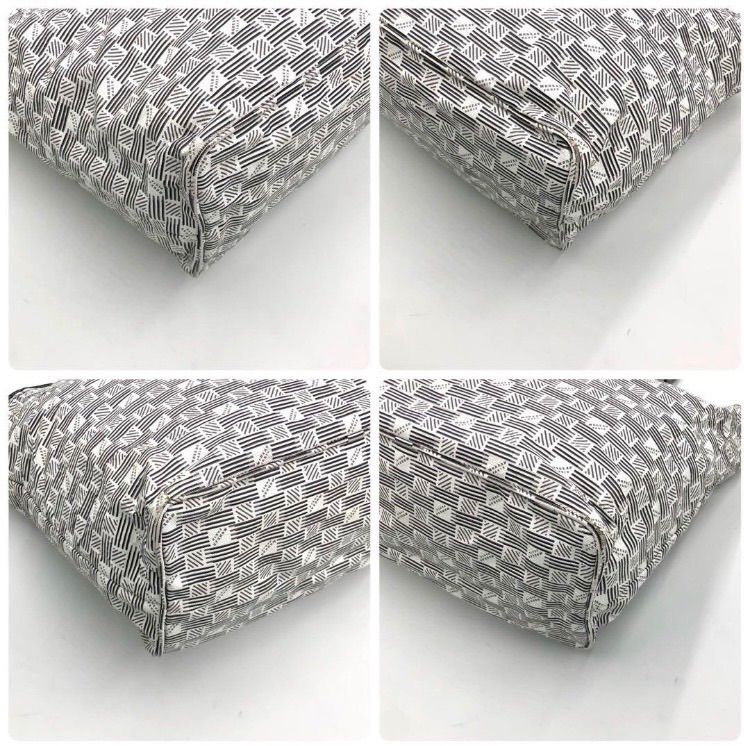 MOREAU PARIS モローパリ トートバッグ 白 黒 総柄 PVC レザー - メルカリ