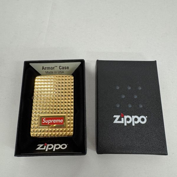 Zippo Armor Case ゴールド Supreme 希少】supreme zippo ゴールド 旧アーマーモデル - メルカリ