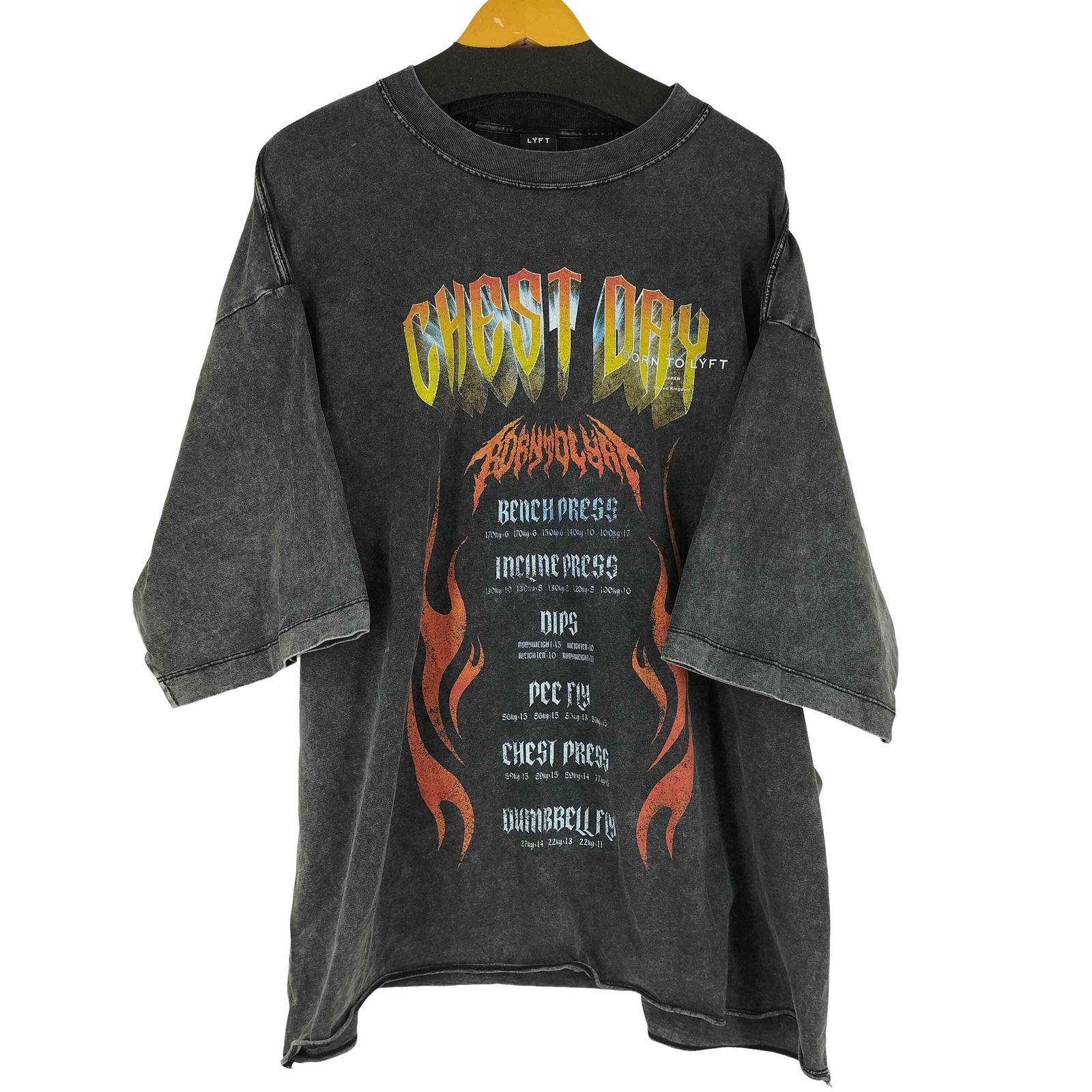 リフト LYFT Chest Day Vintage Extra Big T-Shirt メンズ import：XL