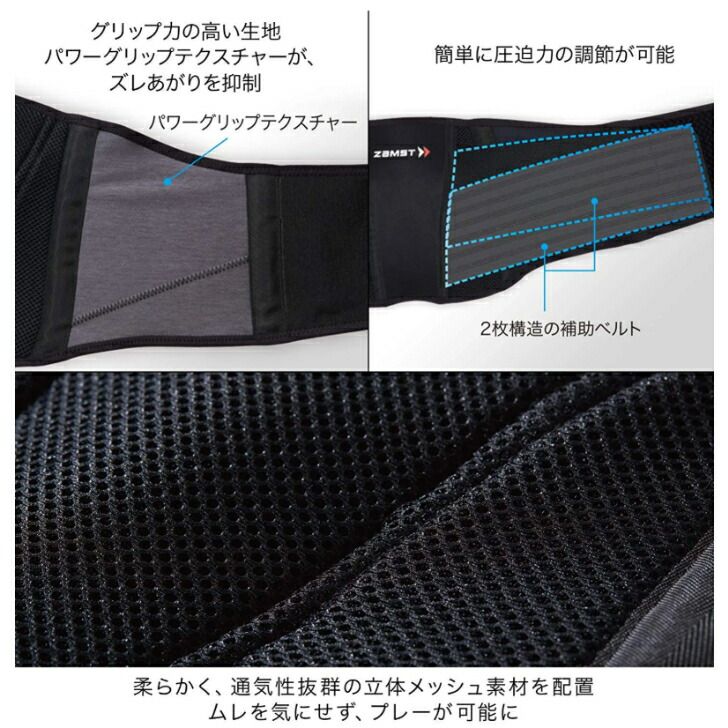 ザムスト ZW-7 (腰用サポーター)38370 LL(95~105cm)