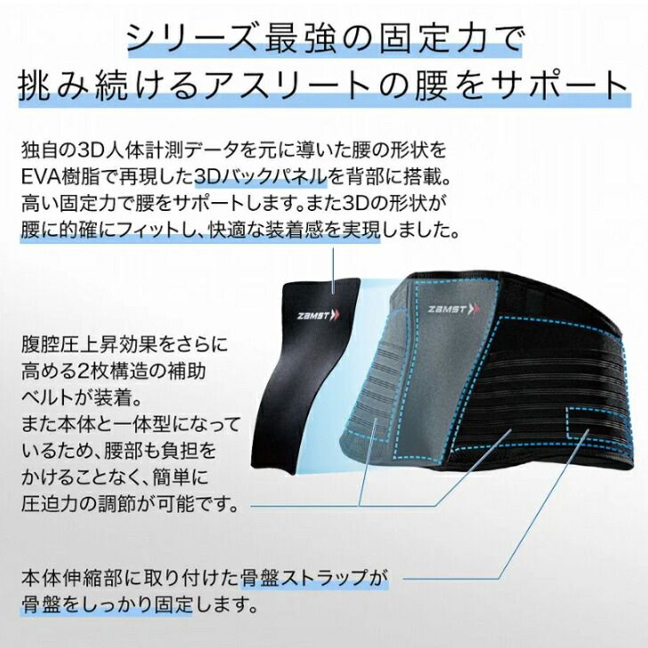 ザムスト ZW-7 (腰用サポーター)38370 LL(95~105cm)