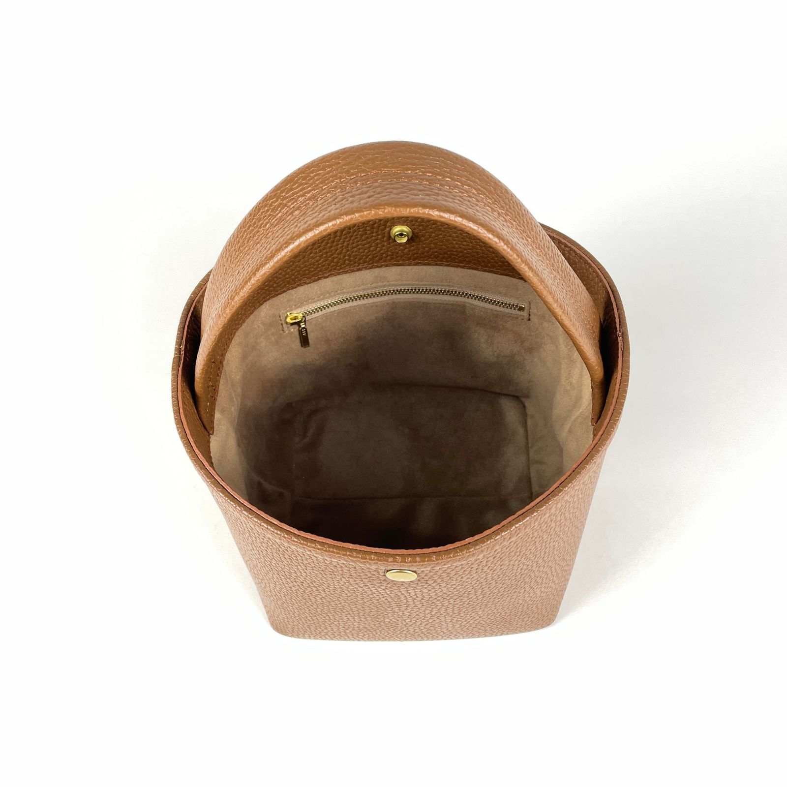 CH!III チーバッグ【美品】シュリンクレザー バスケット ブラウン