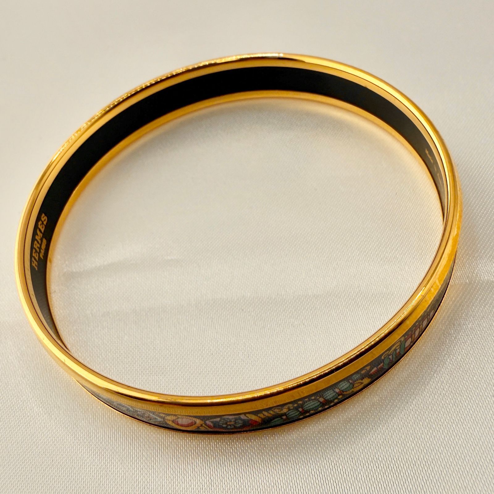 箱付美品 エルメス バングル エマイユPM 香水瓶モチーフ 七宝焼 GP