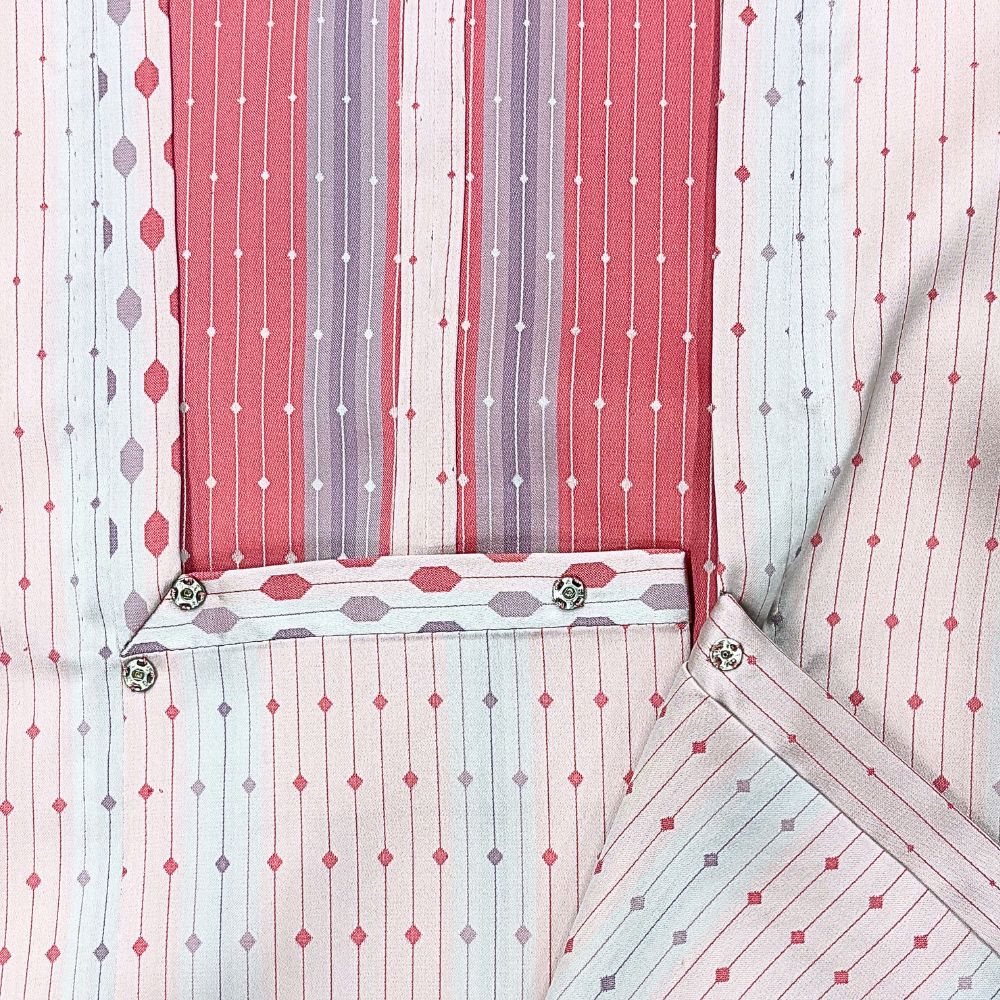 雨コート 袷 正絹 リユース 中古 雨コート 和装コート 角襟 くるみ