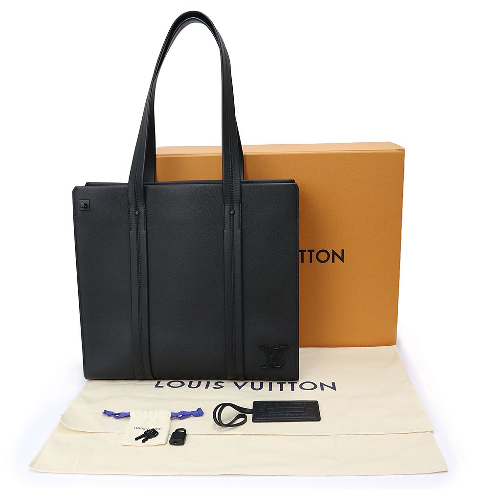 【美品】ルイヴィトン　アエログラム　テイクオフトート　ブラック　トートバッグ　黒 ルイヴィトン テイクオフトート アエログラム トートバッグ グレイン