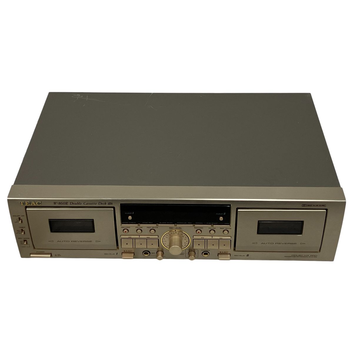 【動作OK！！】ダブルカセットデッキ　TEAC　W-860R　ゴールド TEAC W-860R ダブルカセットデッキ 音響機器 ジャンク M10835285