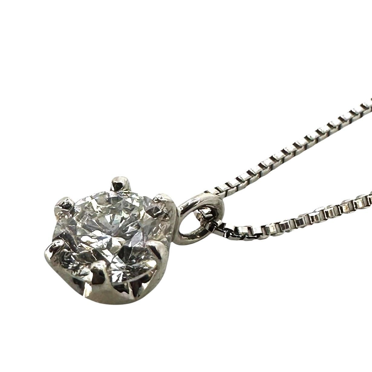 Pt850/Pt900 ネックレス 1.8g D0.304ct 42cm レディース ジュエリー