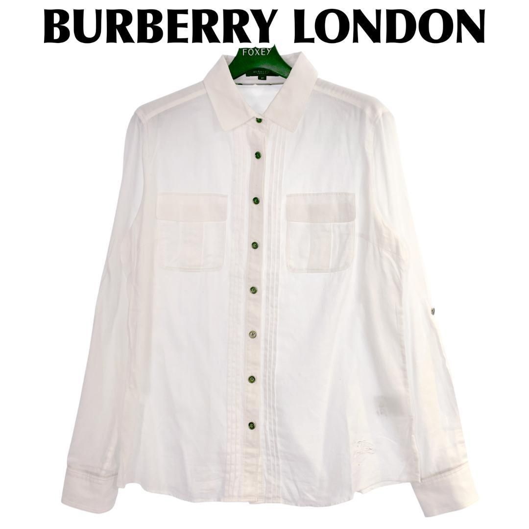 美品】 BURBERRY LONDON 長袖 薄手 シャツ 40 ホワイト - メルカリ