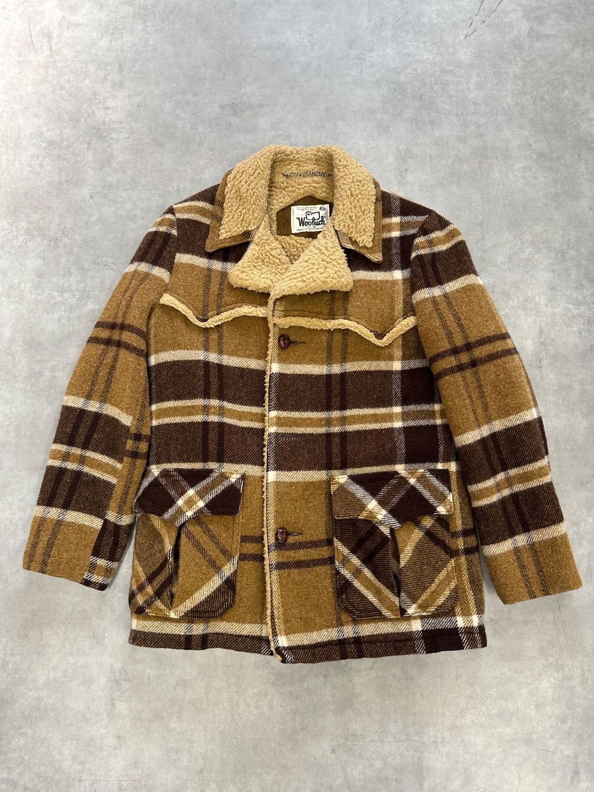 70s WOOLRICH ウールランチコートベージュモカブラウンボアライナー古着 楽天市場】90年代 WOOLRICH ウールリッチ ウール ランチコート