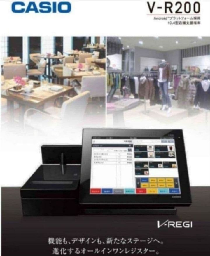 カシオレジスター V-R200 タッチ操作 設定無料Android 900222 - メルカリ