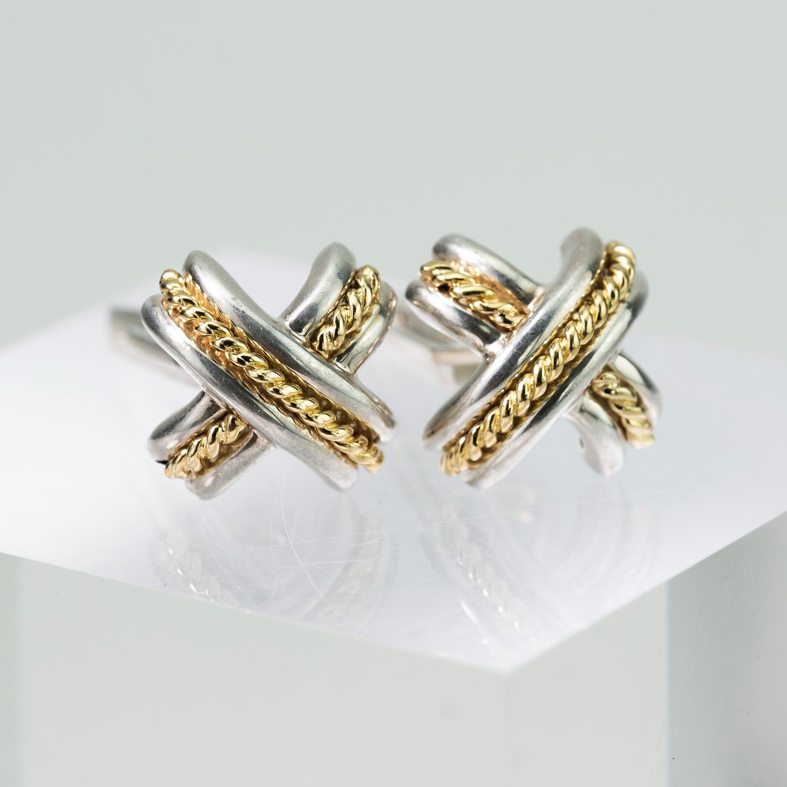 ティファニー TIFFANY & Co. シグネチャー カフス SV925 K18 コンビ