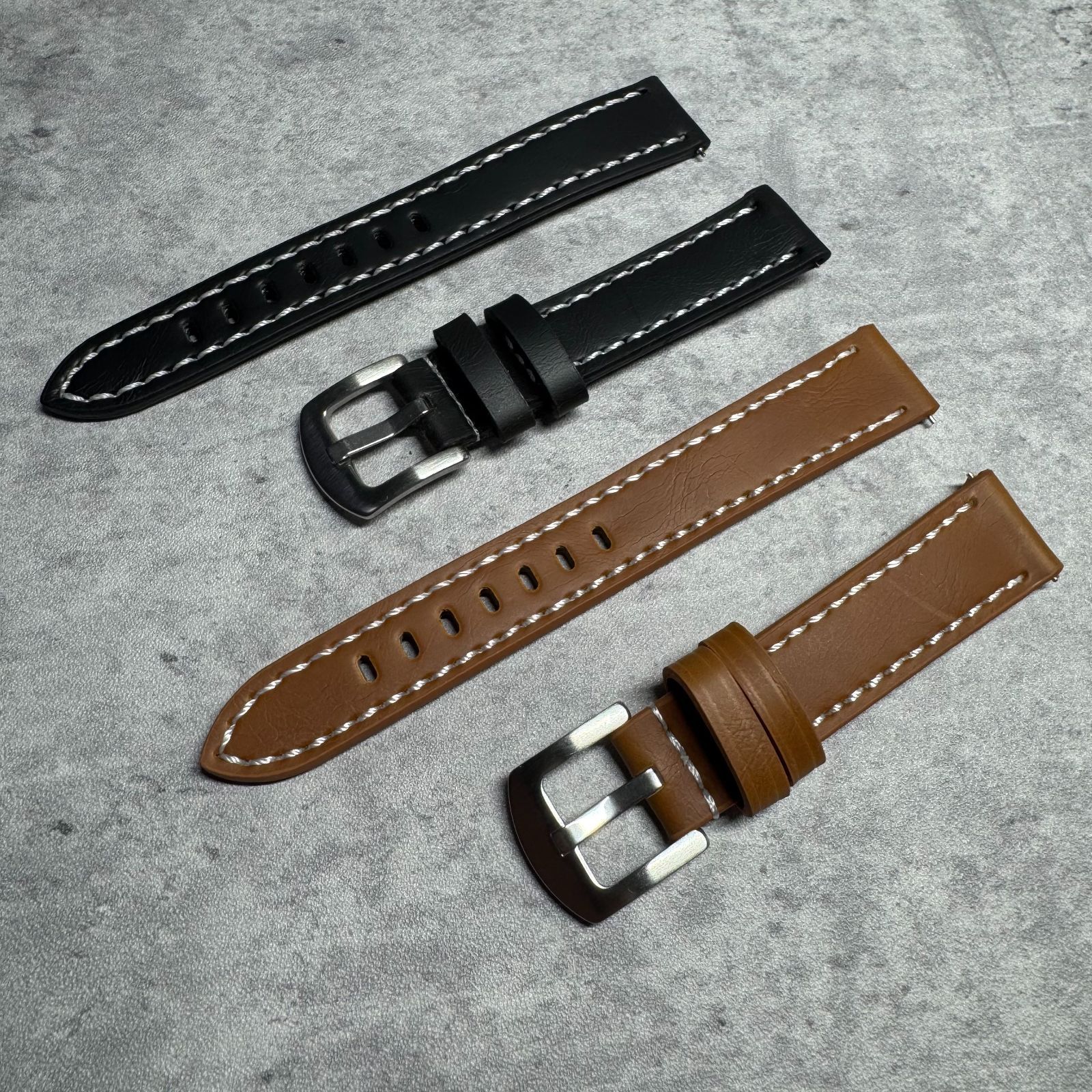 KIZAI 18mm クイックリリース クレイジーホースレザー 本革 時計ベルト