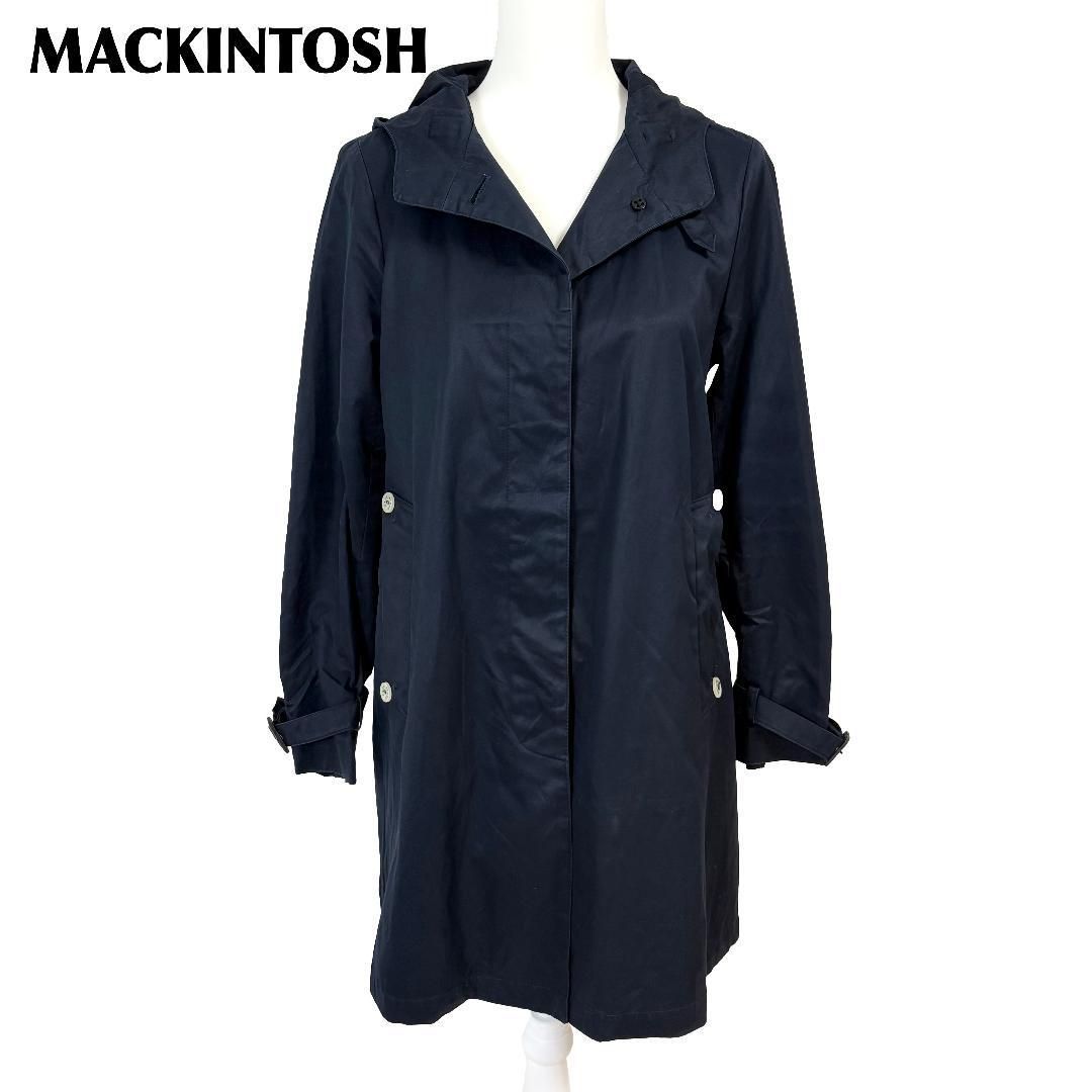 d*o様 MACKINTOSH フード付きコート 36 ネイビー 美品】 MACKINTOSH コットンフード付きコート 36 ネイビー 無地 - メルカリ