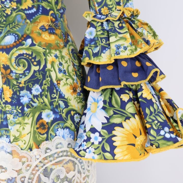 フラメンコ 衣装 ワンピース ドレス ボランテ フリル レース CANELA