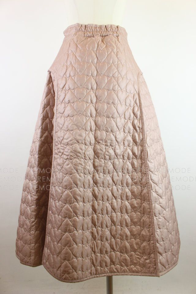 FURFUR ハートキルティング フレアスカート タグ付】FURFUR｜ハートキルティングフロントジップマキシスカート