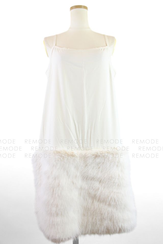 Apuweiser-riche｜裾ファーレイヤードチュニックワンピース - メルカリ