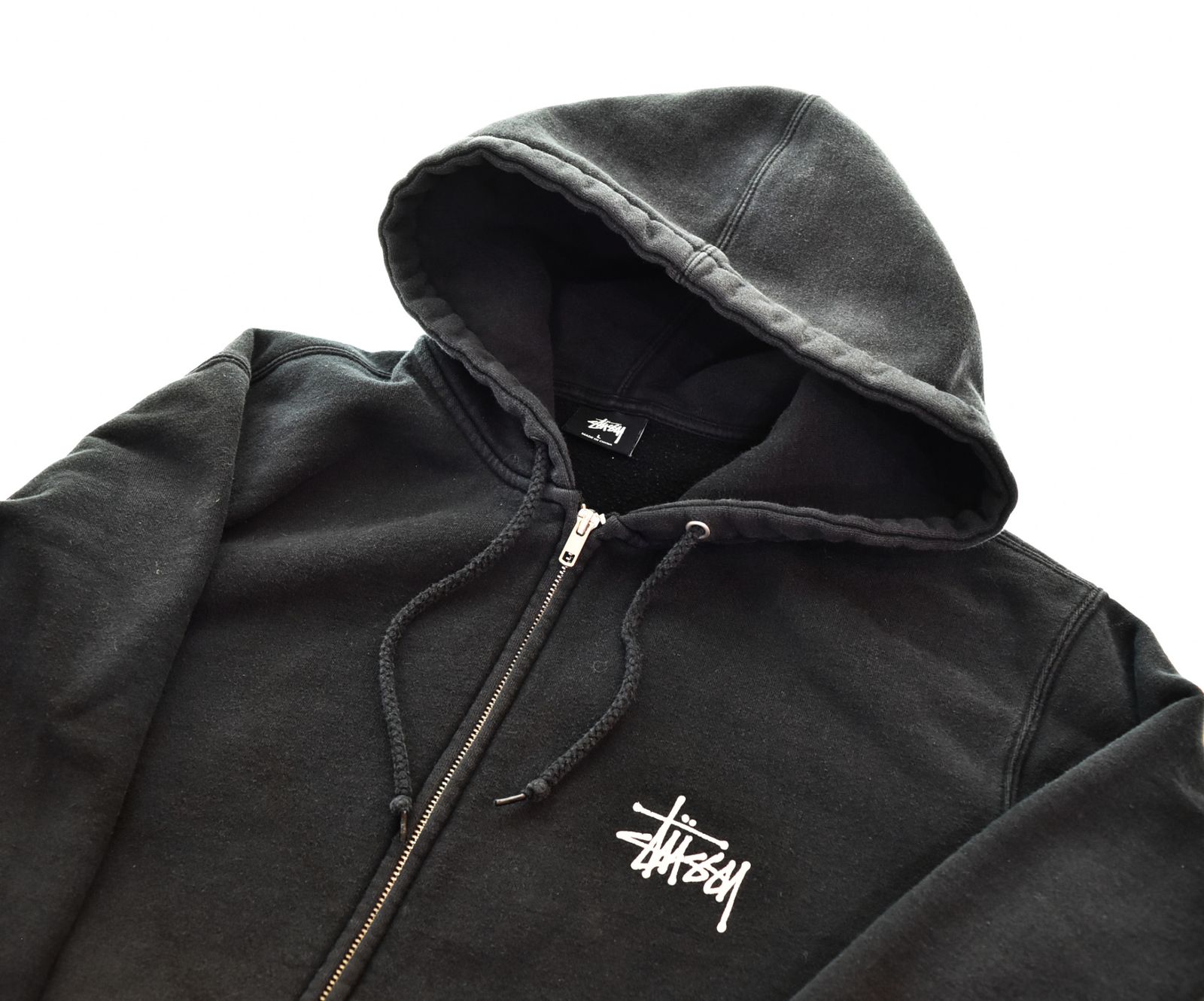 オールド　ステューシー リップストップ　モッズコート　フェード　ブラック オールド ステューシー リップストップ モッズコート フェード