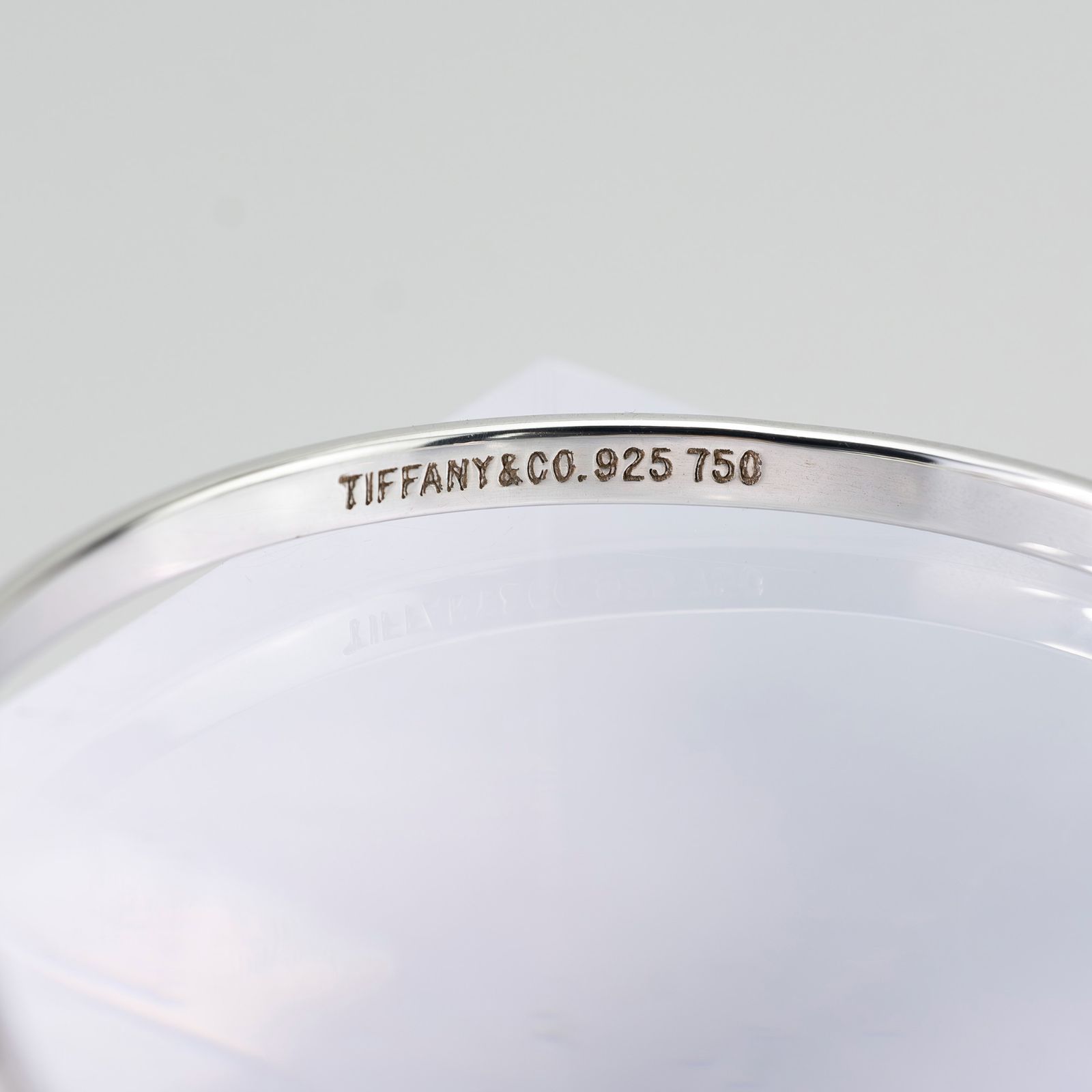 ティファニー　バングル　ラブノット　フックアイ　シルバー925 ×ゴールド750 ティファニー TIFFANY&Co. フック＆アイ ラブノット バングル シルバー