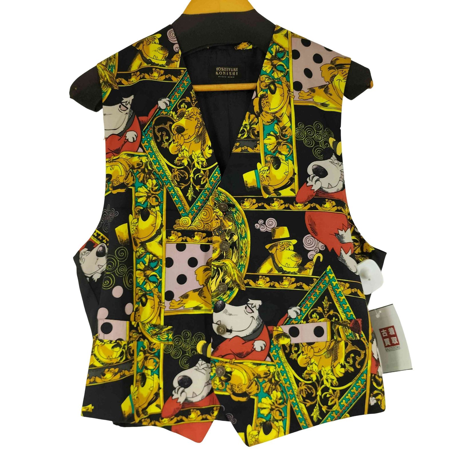 ヨシユキコニシ YOSHIYUKI KONISHI 総柄 シルクベスト メンズ 表記無