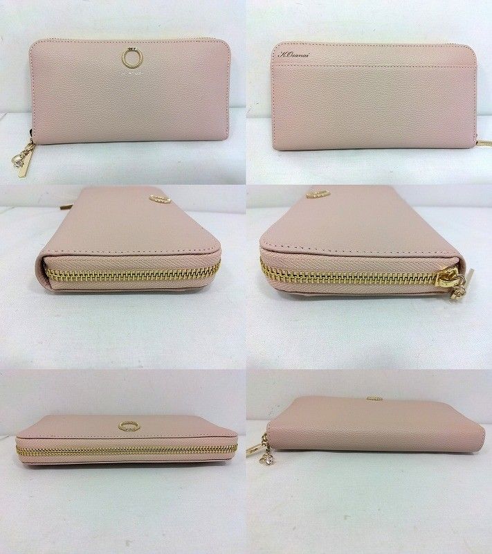 s26g-108k【中古】JILL STUART ジルスチュアート　エターナル　ラウンドファスナー　長財布　レザー　JSLW0DT1　ピンク s26g-108k【中古】JILL STUART ジルスチュアート エターナル ラウンド