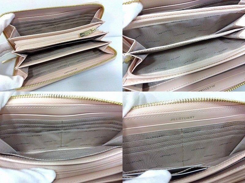 s26g-108k【中古】JILL STUART ジルスチュアート　エターナル　ラウンドファスナー　長財布　レザー　JSLW0DT1　ピンク s26g-108k【中古】JILL STUART ジルスチュアート エターナル ラウンド