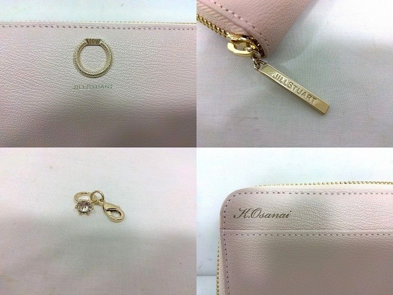 s26g-108k【中古】JILL STUART ジルスチュアート　エターナル　ラウンドファスナー　長財布　レザー　JSLW0DT1　ピンク s26g-108k【中古】JILL STUART ジルスチュアート エターナル ラウンド